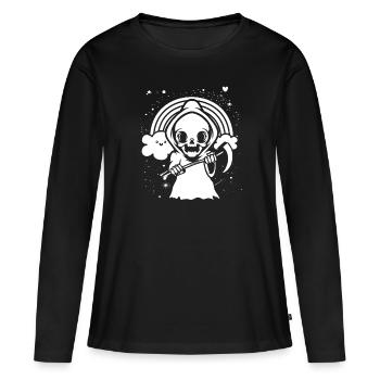 Faucheuse gothique - T-shirt manches longues Premium bio Femme - noir - Devant - Julia (174cm)