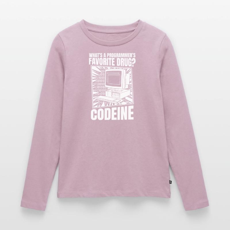 Developer Coder Programmer Computer T-shirt manches longues Premium bio Femme