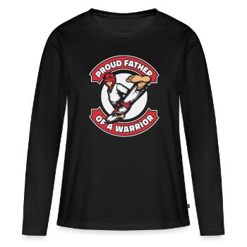 Taekwondo Père Taekwondo - T-shirt manches longues Premium bio Femme - noir - Devant - Julia (174cm)