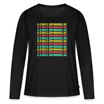 Gamer Gaming High - T-shirt manches longues Premium bio Femme - noir - Devant - Julia (174cm)