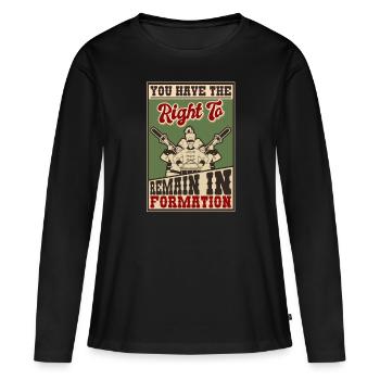 Affiche du défilé des fans - T-shirt manches longues Premium bio Femme - noir - Devant - Julia (174cm)