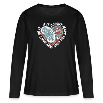 Gamer Gaming Rage - T-shirt manches longues Premium bio Femme - noir - Devant - Julia (174cm)