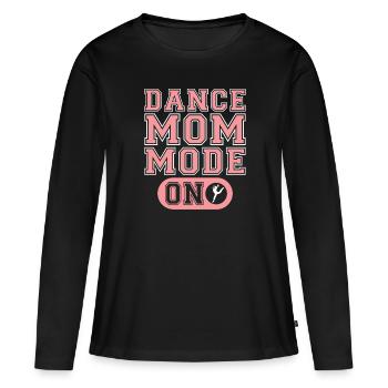 Maman Maman Mode Maman pour danser Maman Maman - T-shirt manches longues Premium bio Femme - noir - Devant - Julia (174cm)