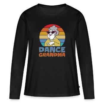 Maman Maman Maman Maman Danse Maman Maman - T-shirt manches longues Premium bio Femme - noir - Devant - Julia (174cm)