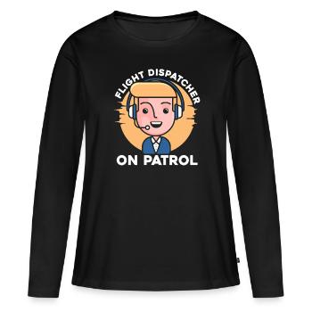 Centre d’opérations du centre de contrôle des appels d’urgence - T-shirt manches longues Premium bio Femme - noir - Devant - Julia (174cm)