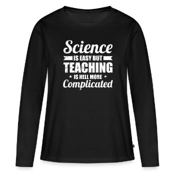 Les scientifiques scientifiques drôles - T-shirt manches longues Premium bio Femme - noir - Devant - Julia (174cm)