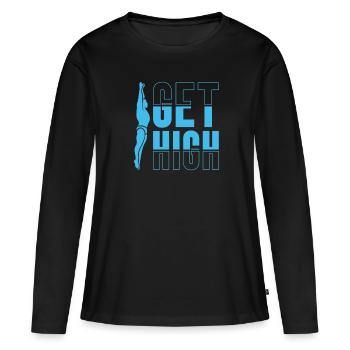 Plongée Plongée Sarcastique - T-shirt manches longues Premium bio Femme - noir - Devant - Julia (174cm)
