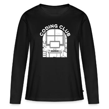 Association des programmeurs de développeurs codeurs - T-shirt manches longues Premium bio Femme - noir - Devant - Julia (174cm)