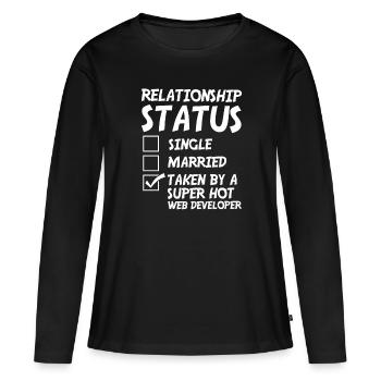 Web Entwickler Webdeveloper Witzig - Frauen Premium Bio Langarmshirt - Schwarz - Vorne - Julia (174cm)