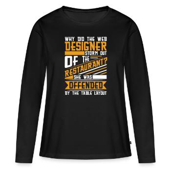Web Developer Web Developer Funny - Women's Premium Organic Long Sleeve Shirt - black - Front - Julia (174cm)