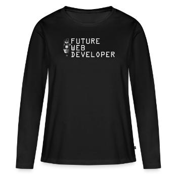 Web Developer Web Developer Future - Women's Premium Organic Long Sleeve Shirt - black - Front - Julia (174cm)