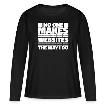 Web Developer Web Developer Funny - Women's Premium Organic Long Sleeve Shirt - black - Front - Julia (174cm)