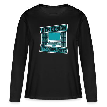 Web Entwickler Webdeveloper Lustig - Frauen Premium Bio Langarmshirt - Schwarz - Vorne - Julia (174cm)