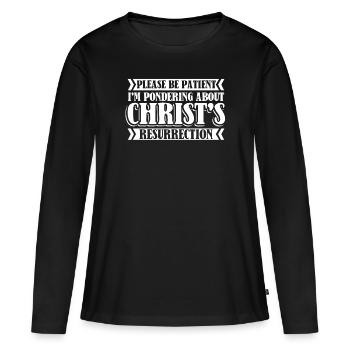 Christ Christentum - Frauen Premium Bio Langarmshirt - Schwarz - Vorne - Julia (174cm)