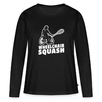 Squash - Frauen Premium Bio Langarmshirt - Schwarz - Vorne - Julia (174cm)