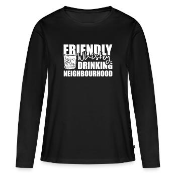 Whisky Whiskey - T-shirt manches longues Premium bio Femme - noir - Devant - Julia (174cm)