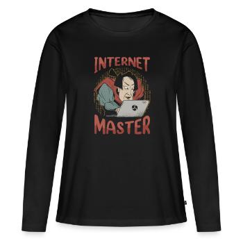 Web Entwickler Webdeveloper Meister - Frauen Premium Bio Langarmshirt - Schwarz - Vorne - Julia (174cm)
