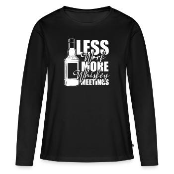 Whisky Whiskey - T-shirt manches longues Premium bio Femme - noir - Devant - Julia (174cm)