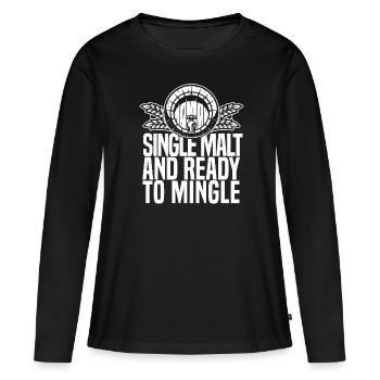 Whisky Whiskey - T-shirt manches longues Premium bio Femme - noir - Devant - Julia (174cm)
