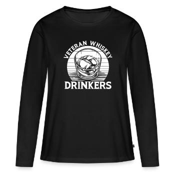 Whisky Whiskey - T-shirt manches longues Premium bio Femme - noir - Devant - Julia (174cm)