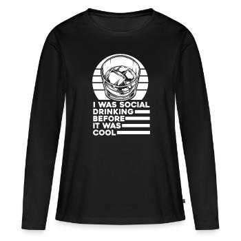 Whisky Whiskey - T-shirt manches longues Premium bio Femme - noir - Devant - Julia (174cm)