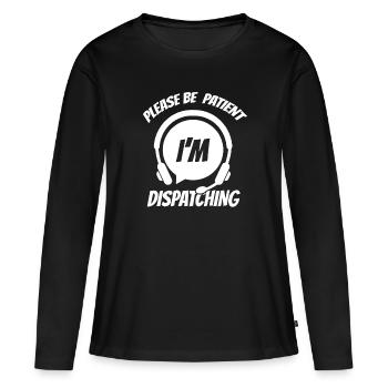 Centre d’opérations du centre de contrôle des appels d’urgence - T-shirt manches longues Premium bio Femme - noir - Devant - Julia (174cm)