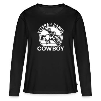 Rodeo Cowboy Ranch Cowboy - T-shirt manches longues Premium bio Femme - noir - Devant - Julia (174cm)