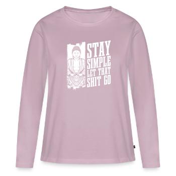 Buddha Buddhist Funny - Women's Premium Organic Long Sleeve Shirt - dusky pink - Front - Julia (174cm)