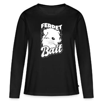 Putois furet - T-shirt manches longues Premium bio Femme - noir - Devant - Julia (174cm)