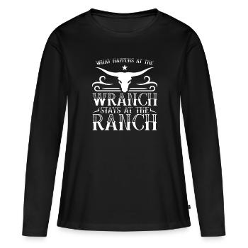 Rodeo Cowboy Ranch Cowboy - T-shirt manches longues Premium bio Femme - noir - Devant - Julia (174cm)