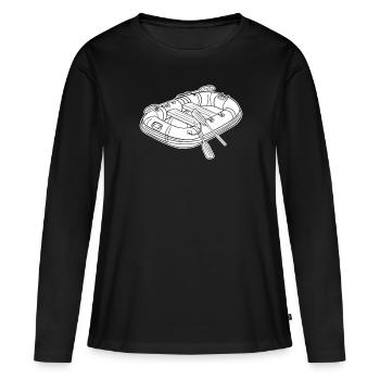 Rafting - T-shirt manches longues Premium bio Femme - noir - Devant - Julia (174cm)