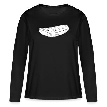 Rafting - T-shirt manches longues Premium bio Femme - noir - Devant - Julia (174cm)