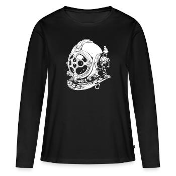 Plongeur plongeur - T-shirt manches longues Premium bio Femme - noir - Devant - Julia (174cm)