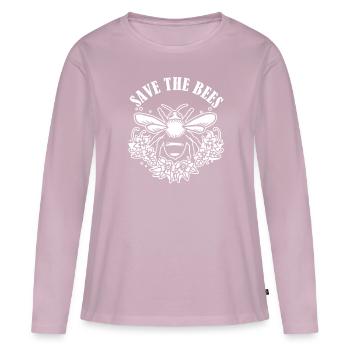 Hobby Gardeners Garden Garden Bees Save The Bees - T-shirt manches longues Premium bio Femme - rose poudré - Devant - Julia (174cm)