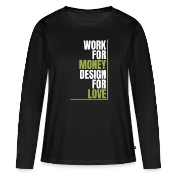 Web Developer Web Developer Love - Women's Premium Organic Long Sleeve Shirt - black - Front - Julia (174cm)