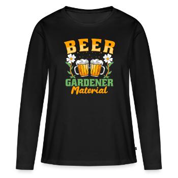 Hobbygärtner Garten Material Garten Bier - Frauen Premium Bio Langarmshirt - Schwarz - Vorne - Julia (174cm)