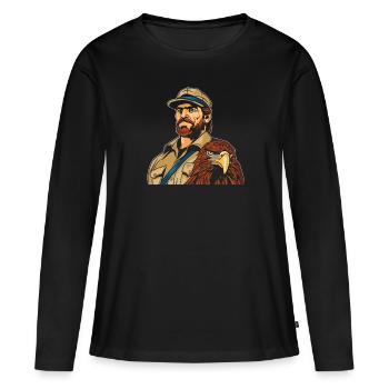 Tierpfleger Zoowärter - Frauen Premium Bio Langarmshirt - Schwarz - Vorne - Julia (174cm)