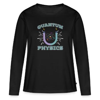 Physique Physiciens Réaction Physique quantique - T-shirt manches longues Premium bio Femme - noir - Devant - Julia (174cm)