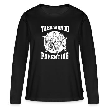 Taekwondo Taekwondo Père - T-shirt manches longues Premium bio Femme - noir - Devant - Julia (174cm)