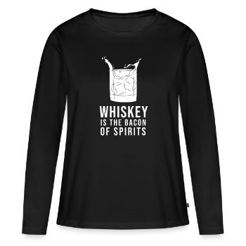 Whisky Whiskey - T-shirt manches longues Premium bio Femme - noir - Devant - Julia (174cm)