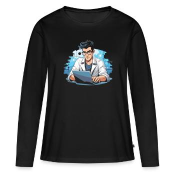 Data Science Data Analyst - Frauen Premium Bio Langarmshirt - Schwarz - Vorne - Julia (174cm)