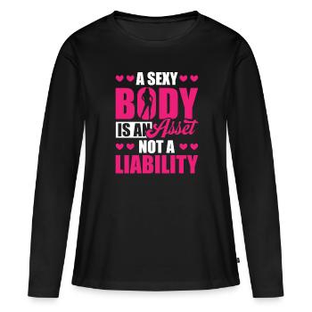 Buchhalter Steuerberater Anlage - Frauen Premium Bio Langarmshirt - Schwarz - Vorne - Julia (174cm)