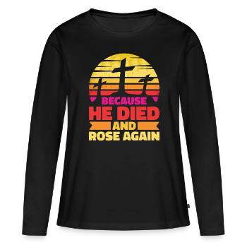 Christ Christentum - Frauen Premium Bio Langarmshirt - Schwarz - Vorne - Julia (174cm)