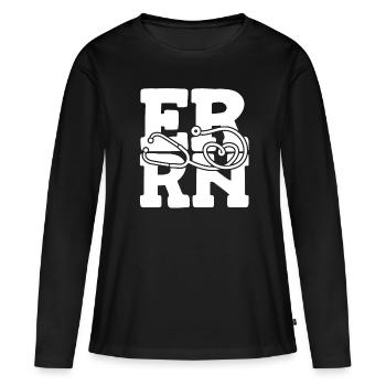 Infirmière Infirmière d’urgence He Rn - T-shirt manches longues Premium bio Femme - noir - Devant - Julia (174cm)