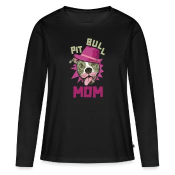 Pitbull Mom Pitbull Prohibition Mom - Women's Premium Organic Long Sleeve Shirt - black - Front - Julia (174cm)