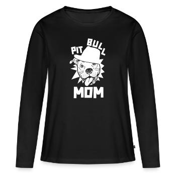 Pitbull Mom Pitbull Prohibition Mom - Women's Premium Organic Long Sleeve Shirt - black - Front - Julia (174cm)