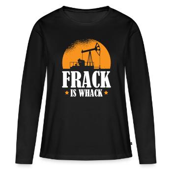 Fracturation hydraulique d’une plate-forme pétrolière - T-shirt manches longues Premium bio Femme - noir - Devant - Julia (174cm)