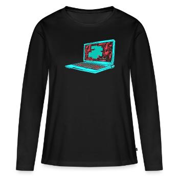 Developer, Coder, Programmer - Women's Premium Organic Long Sleeve Shirt - black - Front - Julia (174cm)
