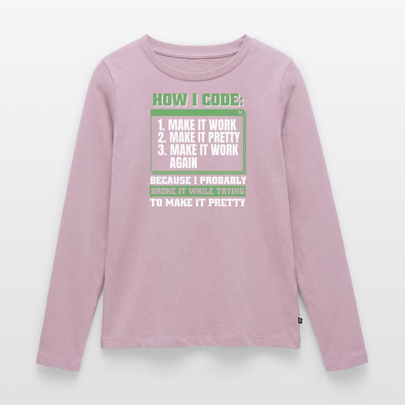 Developer, Coder, Programmer Women's Premium Organic Long Sleeve Shirt