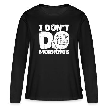 Cochon d’Inde Cochon d’Inde Drôle - T-shirt manches longues Premium bio Femme - noir - Devant - Julia (174cm)